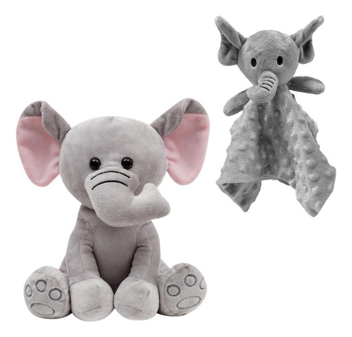 Kit de peluche My Little Elephant con canción de cuna de elefante gris, Buba