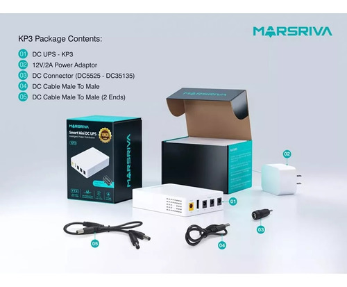 Mini Ups Marsriva Kp3 10000mah/12v Router, Modem Otiesca