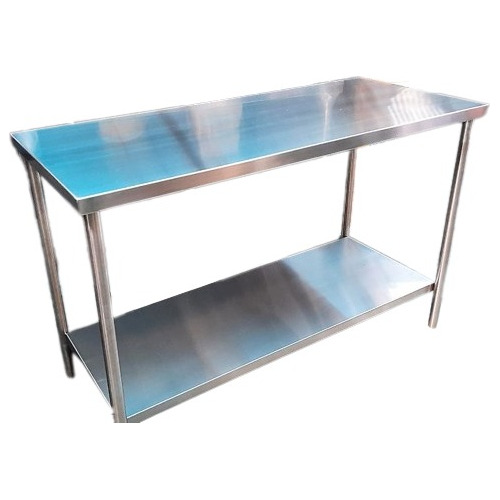 Mesa Isla Inox 2 Niveles 60 X 150 Cm  Myc Inox