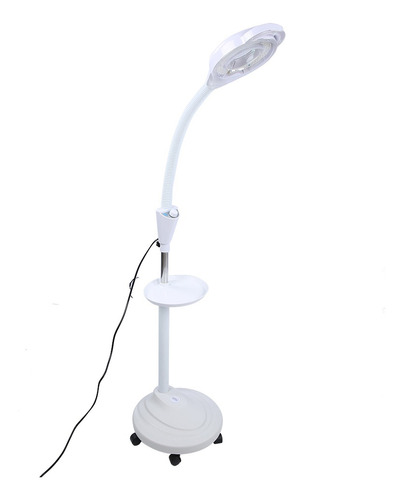 lámpara de brazo giratorio ajustable 8 aumentos luz de pie con 2 colores LED Chnzyr Lámpara de pie con lupa 16 W regulable color blanco lámpara de pie ajustable 