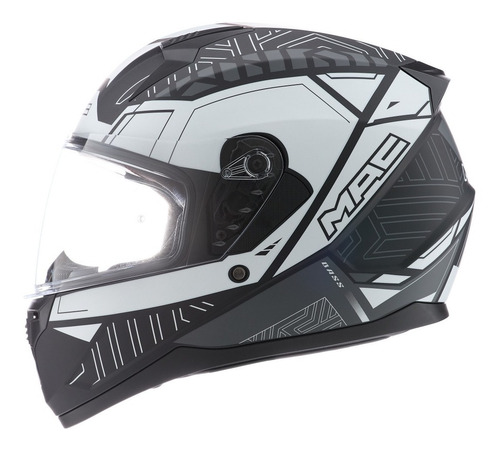 Imagen 3 de 8 de Casco Moto Integral Mac Bass Arcade Visor Simple