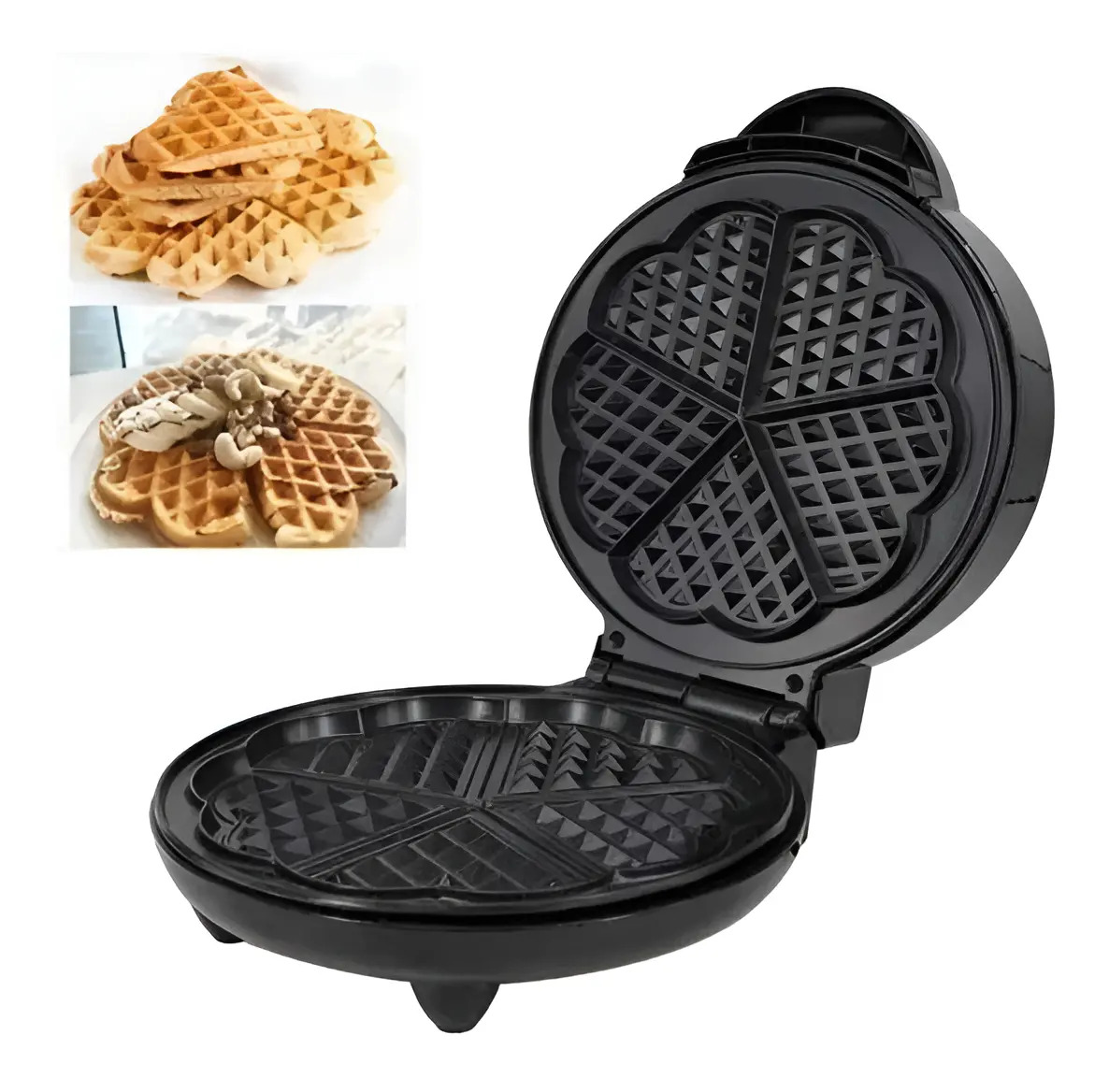 Waflera Mini Maquina Hacer Waffles , Desayuno Cocina Color Plata