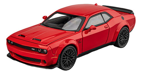 Coche De Metal En Miniatura Dodge Challenger Srt Hellcat Red Color Rojo