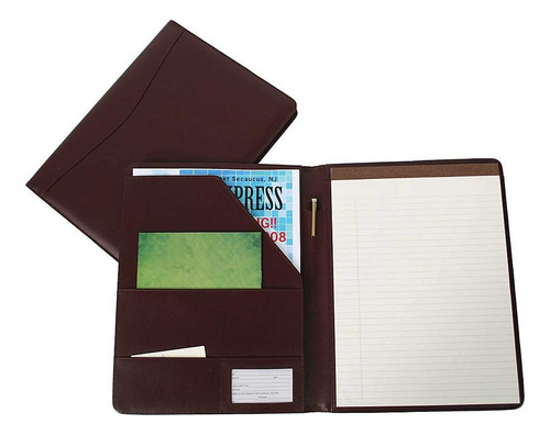 Padfolio De Cuero Genuino Royce Leather Borgoña