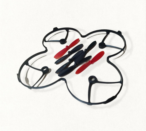Combo Protector + Juego De Hélices Para Drone Hubsan H107