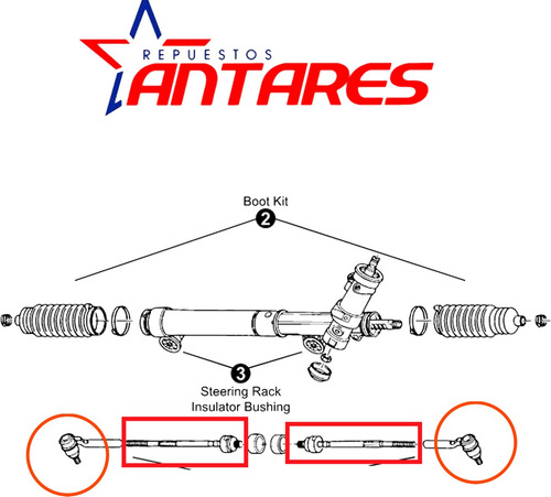 Terminal Y Axial Dirección Para Toyota Yaris 1.5 2014 2023
