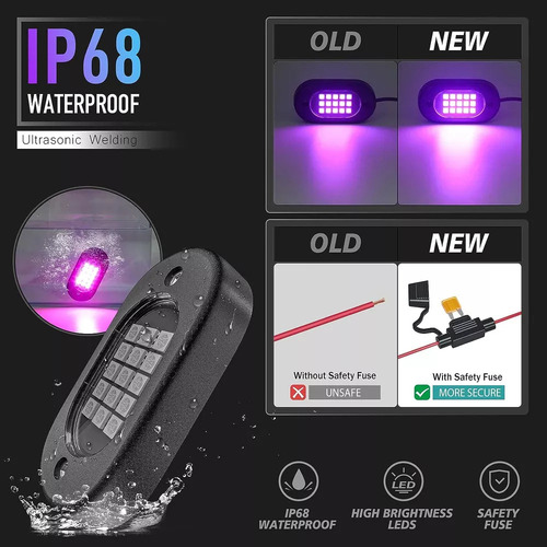 Luces Led Rgb Rock De 8 Cápsulas, Luces De Neón, Luz N