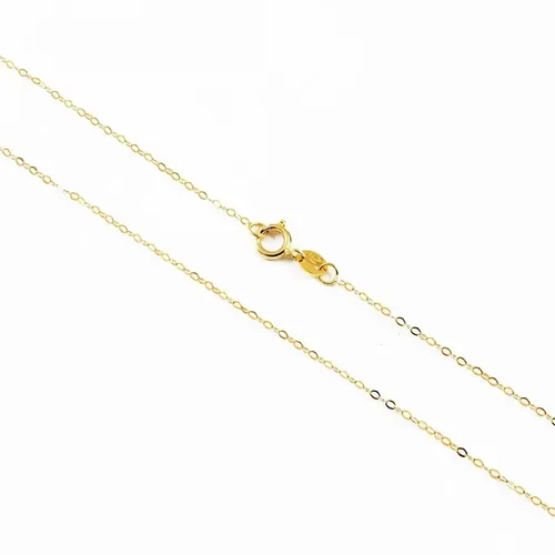 Corrente Infantil Ouro 18k Americana 37cm Fina Resistente Amarelo
