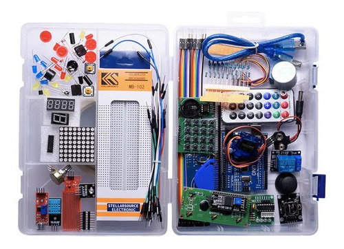 Imagen 6 de 11 de Kit Arduino Robótica Hellbot 39 Componentes Caja Plastica