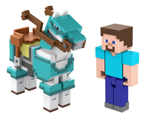 Figura Minecraft Vanilla Steve And Armored Horse