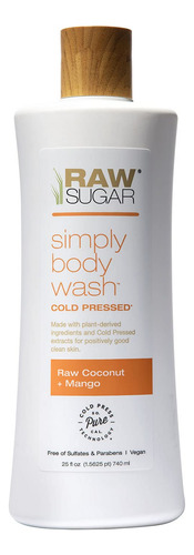 Raw Sugar Raw Coconut Mango Natural Body Wash 25oz