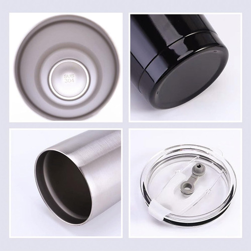 Mug Vaso Termo Para Agua Cafe 900ml Buffer Acero Inox +tapas