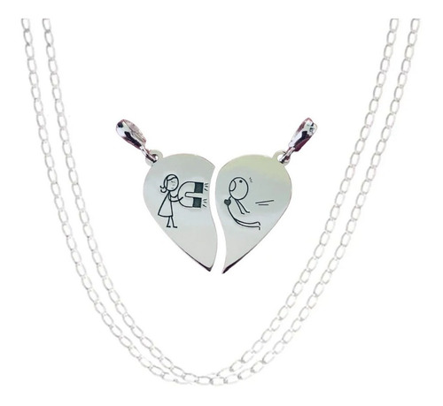 Collar Para Pareja Iman Amor En Plata Ley 925