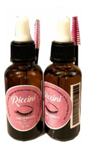 Pack 2 Aceite Ricino De Pelo Y Pestañas 30ml Con 2 Cepillo