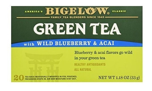 Té Verde Bigelow Con Arándanos, 20 Ct