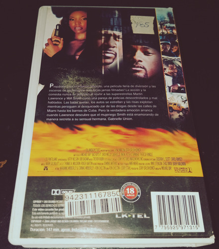 Bad Boys 2!!en Vhs Clásico Original!! (Usado)