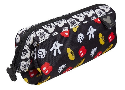 Cartuchera Canopla Mickey Mouse Open Mooving Cierre Superior Color Negro