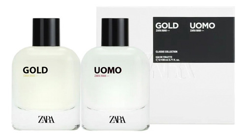 Pack Perfumes Zara Gold & Uomo Edt 2x80ml