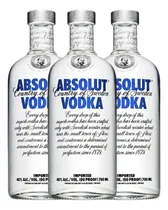 Comprar Vodka Absolut Blue 700ml X3