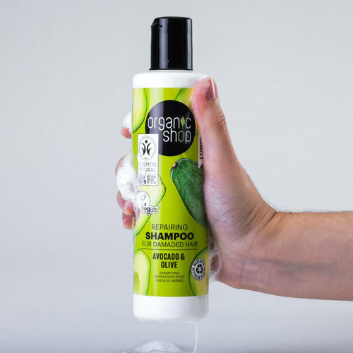 Shampoo Reconstrução Capilar Veg. Abacate Organic Shop 280ml
