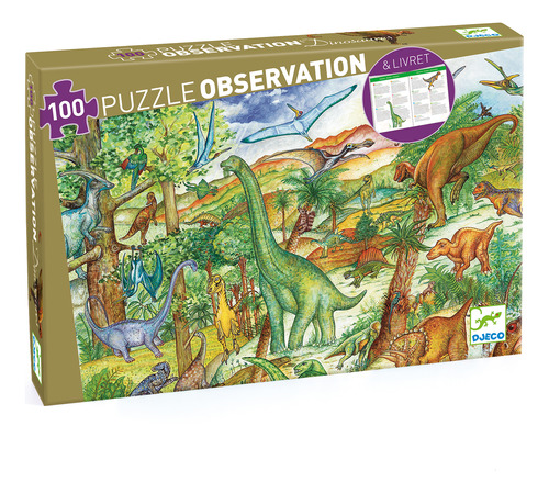 Puzzle Dinosaurios Para Niños Educativo - Djeco - Adeleste