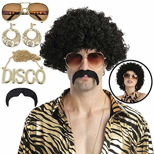 Accesorios De Disfraces De Halloween Afro Wig Disco Hip...