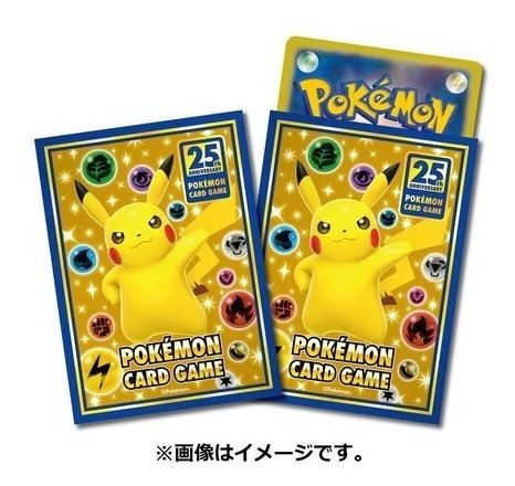 Protectores Pokemon Tcg Japoneses Pikachu 25th 64 Unidades 