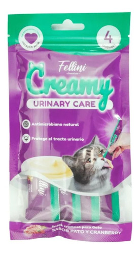 Snack Para Gato Creamy Sabor A Pato Y Cranberry - Fellini