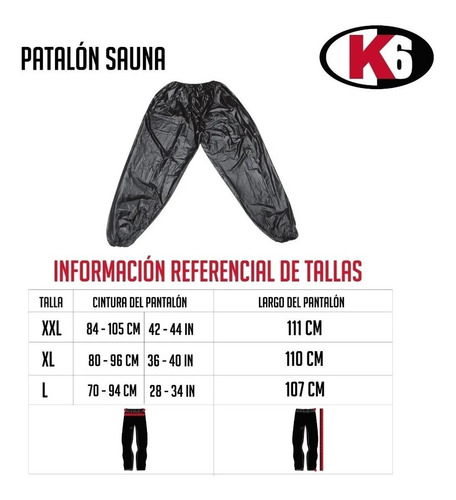 Imagen 2 de 2 de Pantalón Sudadera Mono Sauna K6