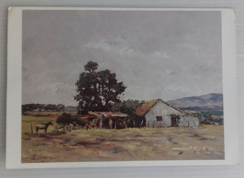 Postal Olegario Villalba Vivienda De Soldado Minas Pintura