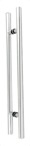 Puxador Tubular Duplo 60cm Porta Pivotante Madeira / Vidro