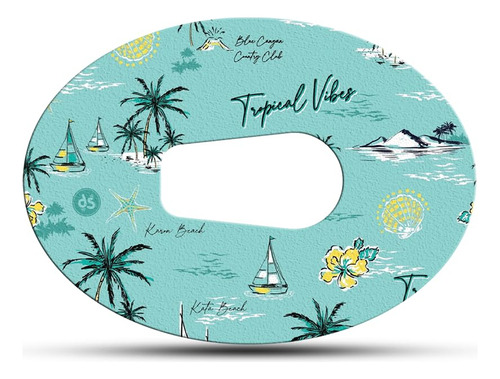 Dex Styles Ocean - Parches Adhesivos Dexcom G6, Herméticos,