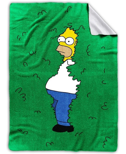 Manta Frazada De Polar Los Simpsons Homero Arbusto