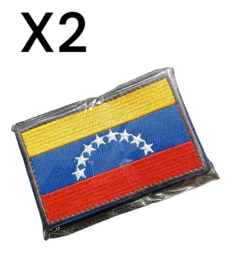 Parche Bandera De Venezuela Velcro Magico X2