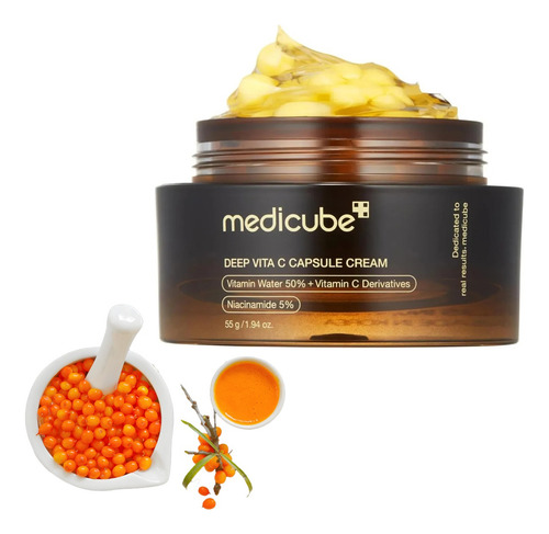 ``cápsula Dourada Hidratante Facial Medicube Deep Vitamin C