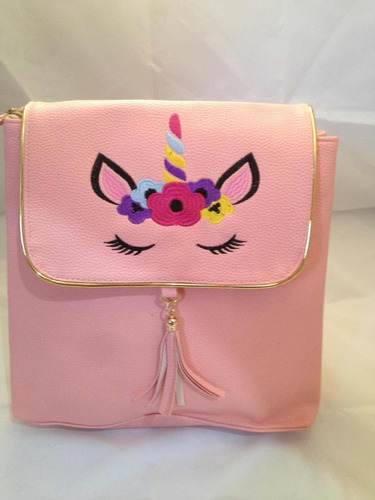 Bolsa Mochila De Unicornio Tipo Sobre Color Rosa