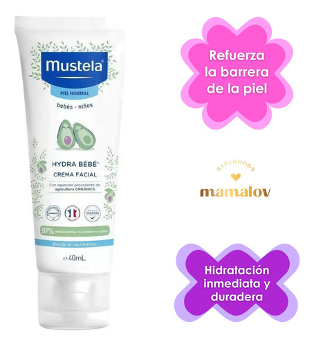 Mustela Crema Facial Hydra Bebé Piel Normal 40ml