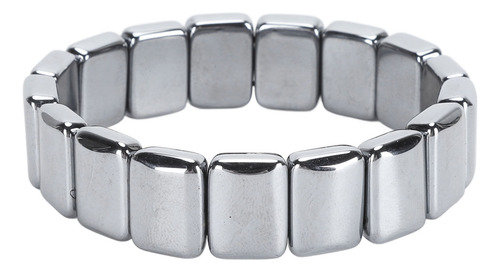 Brazalete Elástico Con Cuentas Rectangulares Y Cuentas De Te