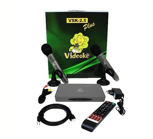 Videokê Vsk 2.5 Plus (11.999 Músicas + 2 Mic. S/ Fio) 11999