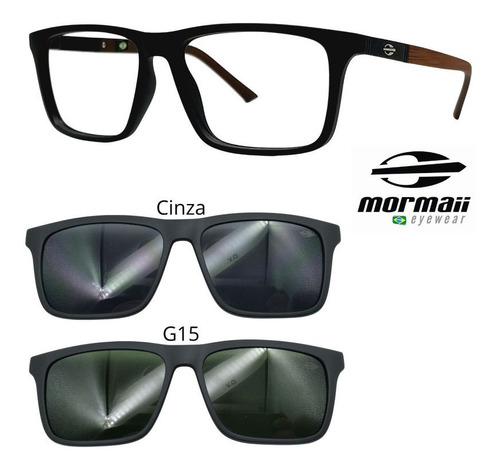 Oculos Mormaii Swap 4 6112 Com 2 Clipons - Escolha As Cores