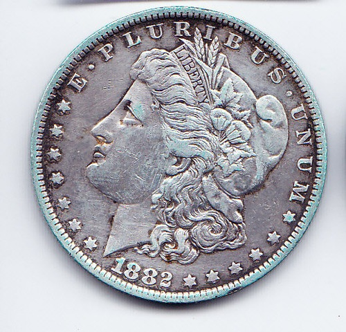 U S A. One Dollar Morgan 1882 (o). Plata 900. (f). (Usado)