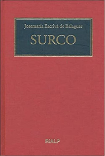 Libro - Surco (pasta Dura) - Josemaría Escrivá De Balaguer