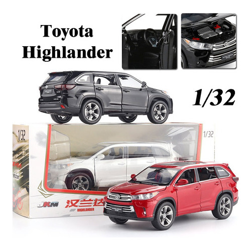 Toyota Highlander Miniatura Metal Auto 2021 1/32