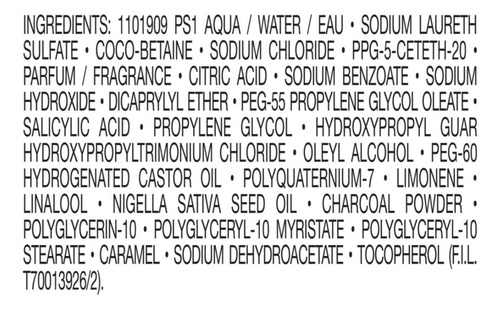 Garnier Whole Blends Shampo C/carbón Negro& Aceite D/nigella
