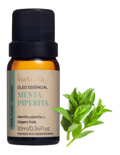 Óleo Essencial Hortelã-pimenta 10 Ml Via Aroma