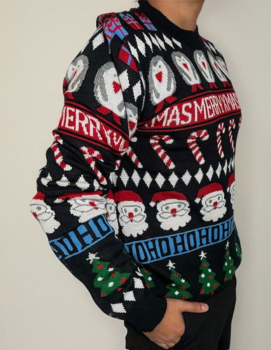 Sueter Navideño Ugly Sweater Figuras Y Patrones 