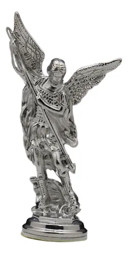 Escultura Del Ángel De La Figura Del Arcángel Miguel Plata