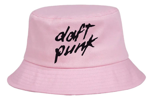 Gorro Pesquero Daft Punk Rosado Sombrero Bucket Hat