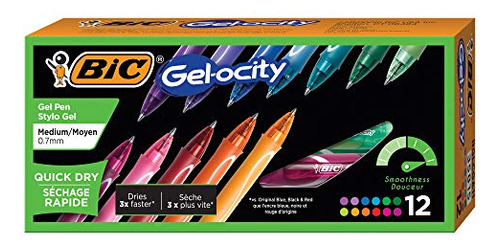 Bic Gelocity De Secado Rápido Pluma De Gel Retráctil Punto M