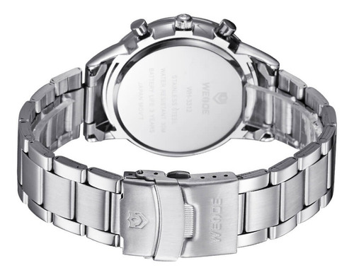 Relógio Masculino Weide Prata Wh3312-1c